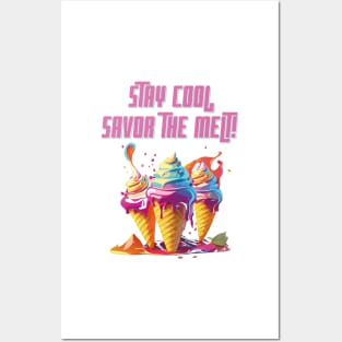 Summer Melting Delights: Tempting Ice Cream Treat Posters and Art